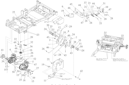 Drive Diagram and Parts List for ZTXS5-54KH (47RTCAB7010)(2023) Cub Cadet Lawn Tractor